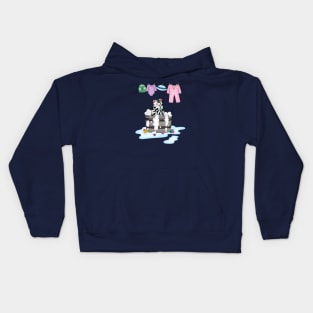 Cute Cat Taking Shower Kids Hoodie